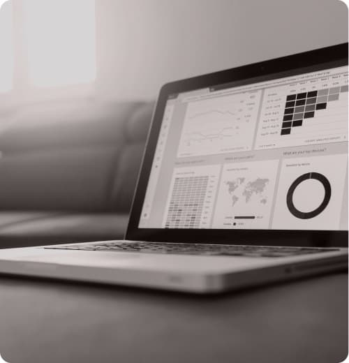 Quote and account data on a laptop screen